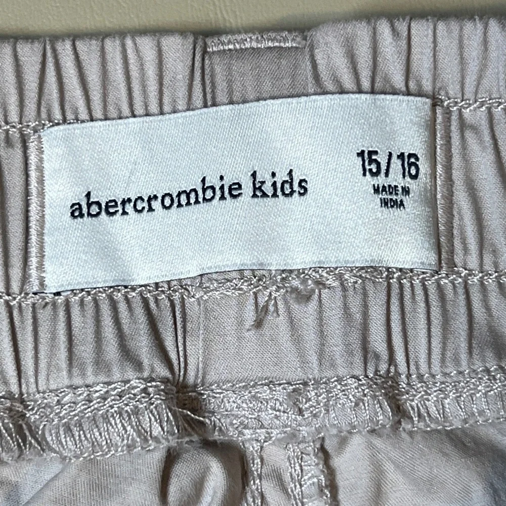 Abercrombie Kids Paperbag Shorts Girls 15/16 Tan Tie Belt With Sash Pockets NWT